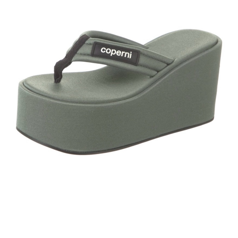 Coperni Women's Green Platform Sandals